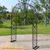 Arco de Jardín de Hierro Forjado Estilo Europeo Soporte para Flores Enrejado para Plantas Trepadoras Parque Flores de Exterior Jardín de Rosas Puerta de Flores Soporte para Flores