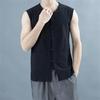 Vestido Tang de Linho para Jovens Estilo Chinês Colete para Homens Estilo Chinês Verão Colete de Ombro-cintura para Homens de Meia-idade e Idosos Jovens Vestido de Verão Soltinho Pai
