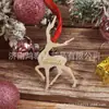 Escena de decoración navideña diseño vestimenta festiva adornos pequeños creativos alce tienda adornos colgantes al por mayor