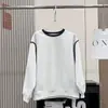 Sudadera de Manga Larga con Cuello Redondo, Estilo Coreano Perezoso de Primavera, Crochet Tridimensional, Bloques de Color, Bordado de Conchas para Mujer 10879