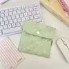 5492 Bolsa de almacenamiento acolchada con botones de presión en forma de corazón, bolsa para toallas sanitarias de tela lisa, minicartera para joyas y gomas para el pelo