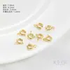 Al por mayor Chapado en Oro Real de 14K Hebilla de Resorte Hecho a Mano DIY Pulsera Collar Hebilla de Conexión de Acabado Cabeza Accesorios de Joyería Material