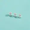 Prata de Lei S925 Banhado a Prata Contas Pequenas Cilíndricas Pulseira de Cristal Contas Soltas Estilo Coreano Pulseira de Pérolas Anel Pequenas Contas Espaçadoras Acessórios