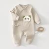 Roupa Borboleta Outono e Inverno para Recém-Nascido Macacão Quente Acolchoado de Três Camadas para Bebê Categoria A Pijama de Algodão Puro para Recém-Nascido