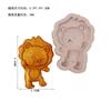 Decoração de bolo de aniversário de zoológico hipopótamo leão sapo forma de bolo Fondant chocolate molde de silicone