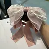 Presilha de Cabelo com Laço de Renda Estilo Coreano para Mulheres, Presilha Elegante Francesa para Rabo de Cavalo, Acessório de Cabelo Versátil e Exquisito para Venda Transfronteiriça