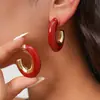 Pendientes colgantes de metal retro europeos y americanos, diseño geométrico ovalado, estilo vintage transfronterizo, pendientes simples y de moda, joyería de alta gama para mujer