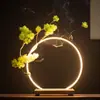 Lámpara LED Anillo Decoración Cerámica Nuevo Chino Zen Creativo Sala de Estar Entrada Oficina Escritorio Decoración del Hogar