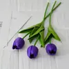 En stock Suministro Ramo de tulipanes alto sentido Adornos de flores artificiales PU Decoración de flor de tulipán falsa para el hogar Imitación de flor de seda