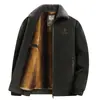 Chaqueta con forro polar y grosor extra, nuevo estilo otoño/invierno para papás, ropa para hombres de mediana edad y mayores de 60 años, abrigo de algodón grueso y cálido con cuello alto