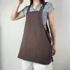 Avental impermeável multi-bolsos reversível, vestimenta de trabalho unissex para cozinha, personalizável com logo, disponível em tamanhos grandes, adequado para jardinagem, e resistente a óleo, em cores sólidas