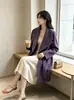 Elegante abrigo de lana de longitud media con cordones estilo francés, top de invierno adelgazante, abrigo de lana de doble cara holgado engrosado