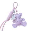 Llavero de oso de cuero transfronterizo colgante para mochila de estudiante regalo pequeño creativo accesorio DIY