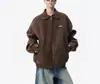 Chaqueta de motocicleta de cuero PU estilo americano para hombre, nueva tendencia otoño e invierno 2026 estilo callejero, holgada casual con cuello de solapa, chaqueta elegante