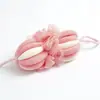 Esponja de baño larga color calabaza, suave y duradera, bola de baño que libera abundante espuma al colgarla, perfecta para bañar y exfoliar