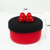 Cesta de Armazenamento de Linha de Algodão com Tampa para Árvore de Natal Nórdica, Cesta Trançada para Armazenamento e Organização de Lanches, Brinquedos, Cosméticos de Mesa de Cabeceira