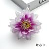 Flor artificial de peonía con agujas de pino de imitación, diámetro de 7 cm, cabeza de flor de tela de seda, tocado artesanal, horquilla con flor, producción de ropa antigua