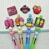 Ventas Directas de Fábrica Serie Día del Maestro Cuentas Adhesivas de PVC Blando Extraíbles Accesorios para Bolígrafos DIY Nuevo Dibujo Animado Cuentas de Enfoque Cuentas Sueltas