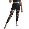 Leggings transparentes transfronterizos de Amazon europeos y americanos, nuevos, para mujer, de primavera y verano, con cordones, de cintura alta, talla grande