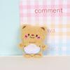 Novo Lindo Pelúcia Urso Manteiga Desenho Animado Chaveiro Pingente Boneca Bolsa Broche Acessórios de Roupa Acessórios