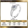 Anel Feminino de Prata Esterlina S925 com Moissanita Brilhante Planeta Orbitando Giratório de Alto Padrão Venda Quente Transfronteiriça Fábrica Atacado