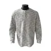Camiseta de Manga Larga Casual Holgada Versátil Texturizada con Cuello Henley Arcoíris Nube Talla Grande Tendencia Japonesa Otoño 2026
