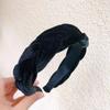 Diadema Negra de Terciopelo con Perlas Estilo Coreano, Diadema Estilo Celebridad, Altura Craneal Alta, Rejuvenecedora, Para Lavarse la Cara, Pasador, Como de Hada