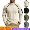 Llegada Nueva 2026 Sudadera de Forro Polar para Hombre Cuello Alto Cremallera Doble Lateral Manga Raglán Suéter Casual