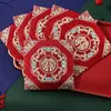Envelopes vermelhos de casamento, mini envelopes vermelhos para a recepção do noivo, envelopes criativos com o caractere "feliz" para recém-casados, pequenos envelopes para presentes de casamento, lembrancinhas de 100 yuans
