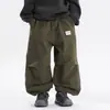 Pantalones largos para niño estilo japonés, nueva colección otoño 2026, pantalones jogger casuales para niños, pantalones de trabajo elegantes y modernos con costuras visibles