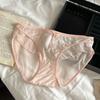 Braguitas de Satén Encaje Francés Moonlight Ballet para Mujer Deseo Puro Niñas Sexy Entrepierna de Seda de Morera Calzoncitos de Cintura Media para Mujer