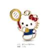 Venta Caliente Transfronteriza Dibujos Animados Sanrio Gato Kt Esmalte Aleación Colgante Joyería Collar Accesorio Componentes para Joyería DIY