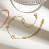 Pulseira Wanxing Europeia e Americana de Nicho com Diamante Estrela Lua Aço Titânio Moda All-match Colorless Joias Femininas Internacionais