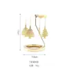 Taza de Vela Aromaterapia con Aceite Esencial de Hierro Forjado 7.5cm Linterna Giratoria Vela de Incienso sin Humo Regalo Souvenir