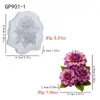 Molde de silicona de rosa tridimensional 3D con hojas, molde para pastel de mousse y pastel de luna de grado alimenticio, vela perfumada DIY