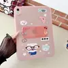 Funda protectora con temática de animales de dibujos animados para Apple iPad de 10ª generación, compatible con iPad Air 6/7, con carcasa blanda transparente con airbag y soporte