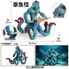 Simulação Tubarão Modelo de Animal Marinho Grande Tubarão Branco Megalodon Tubarão Tigre Baleia Azul Polvo Polvo Lagosta Brinquedo