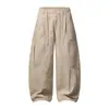Ropa Vintage Yidao Otoño 2026 Nuevo Retro Japonés Color Sólido Pantalones de Guadaña Deconstruidos para Hombre Sueltos de Carga con Múltiples Bolsillos