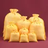 Bolsas de Linho Sintético Composto Personalizadas em Estoque Cordão de Linho Pacote Aba Bolso Calças Joias Embalagem para Presente Saco de Armazenamento de Linho