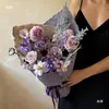 Papel Dongba Tie-dye rasgado à mão pétalas de flores reais papel de embrulho de flores frescas buquê papel de embrulho degradê arte floral artesanal materiais para floricultura