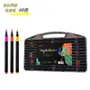 Caneta Marcadora Acrílica de Ponta Grossa Caneta Aquarela Infantil Caneta para Pintura Artística Estudantil Cor Opaca à Prova d'água Conjunto Empilhável