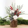 Nuevo adorno de árbol de Navidad de escritorio mini de Amazon, producto terminado, accesorio de arreglo de escena de decoración de escritorio navideño