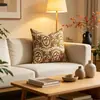 Almofada Jacquard Dourado Caramelo Estilo Francês de Luxo Leve com Costas em Chenille Liso, Almofadas Decorativas Macias para Venda por Atacado para Hotéis e Pousadas