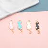 Figura de gato acessórios de joias DIY brincos de gatinho amor acessórios de cabelo pingente de gota de óleo pingente de colar materiais artesanais