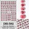 Adesivos de Unha de Laço de Cor Sólida com Base Adesiva Plana, Acessórios Versáteis de Adesivos para Nail Art DIY de Laço Dh592