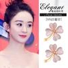 Brincos de Prata Esterlina S925 com Pino Estilo Japonês e Coreano Trevo de Quatro Folhas Olho de Gato Brincos Distintivos Tendência Moda Feminina Doce Versátil Brincos Quentes