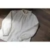 Elegante Top de Manga Larga con Botón en la Espalda, Nuevo Estilo Otoño e Invierno con Cuello Fruncido, Camisa Blanca Artística