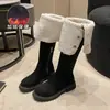 Botas altas plegables bidireccionales para mujer 2026 nuevo resorte y otoño suela gruesa botas altas Melade con forro polar retro de caña alta para montar