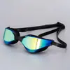 Gafas de Natación Profesionales de Carreras de Marco Pequeño de Alta Calidad para Adultos, Gafas de Natación Electroplateadas Antivaho de Alta Definición para Competición y Entrenamiento, Personalizables