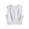 Sexy Spice Girl Nova Blusa Esportiva Solta Verão 2023 Feminina Europeia e Americana Formato I Gola Redonda Slim-Fit Colete Pequeno